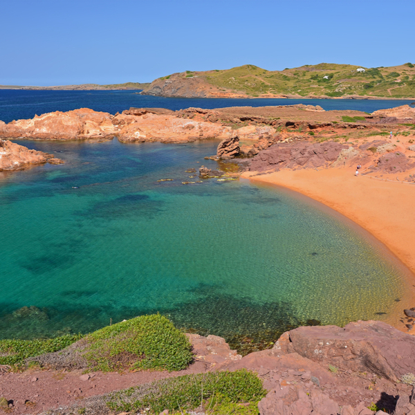 clay deposits at Cavalleria beach in menorca