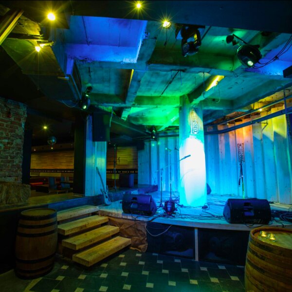 stage for live music at sofia club