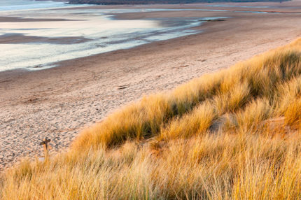 Sunset on the beautiful beach at Croyde on the North Devon Coast England UK