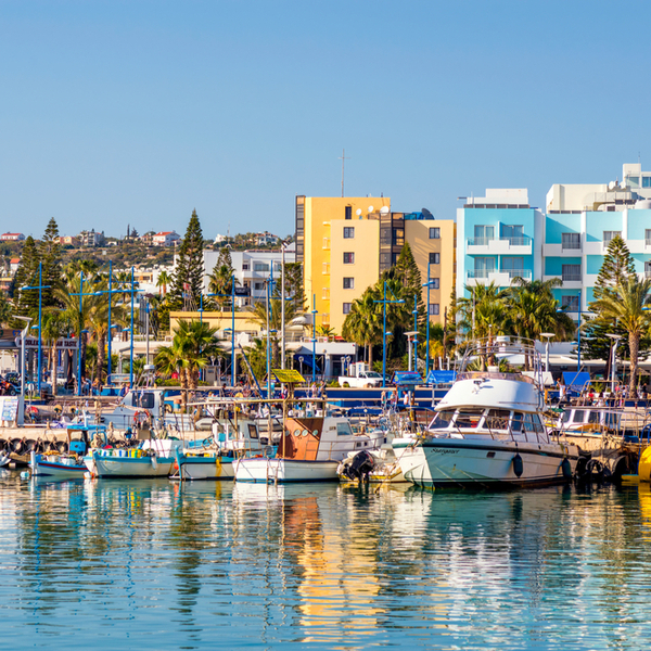 boats at the ayia napa marina