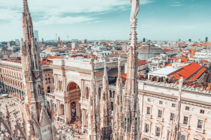Duomo Cathedral Square, Milan, Italy.