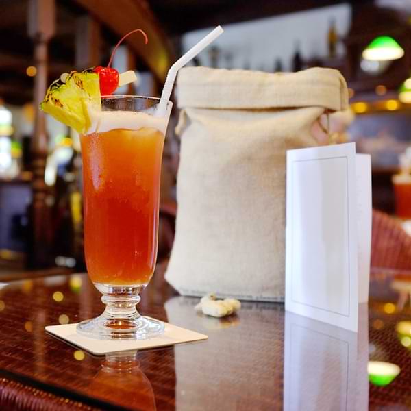 singapore sling at a bar in singapore