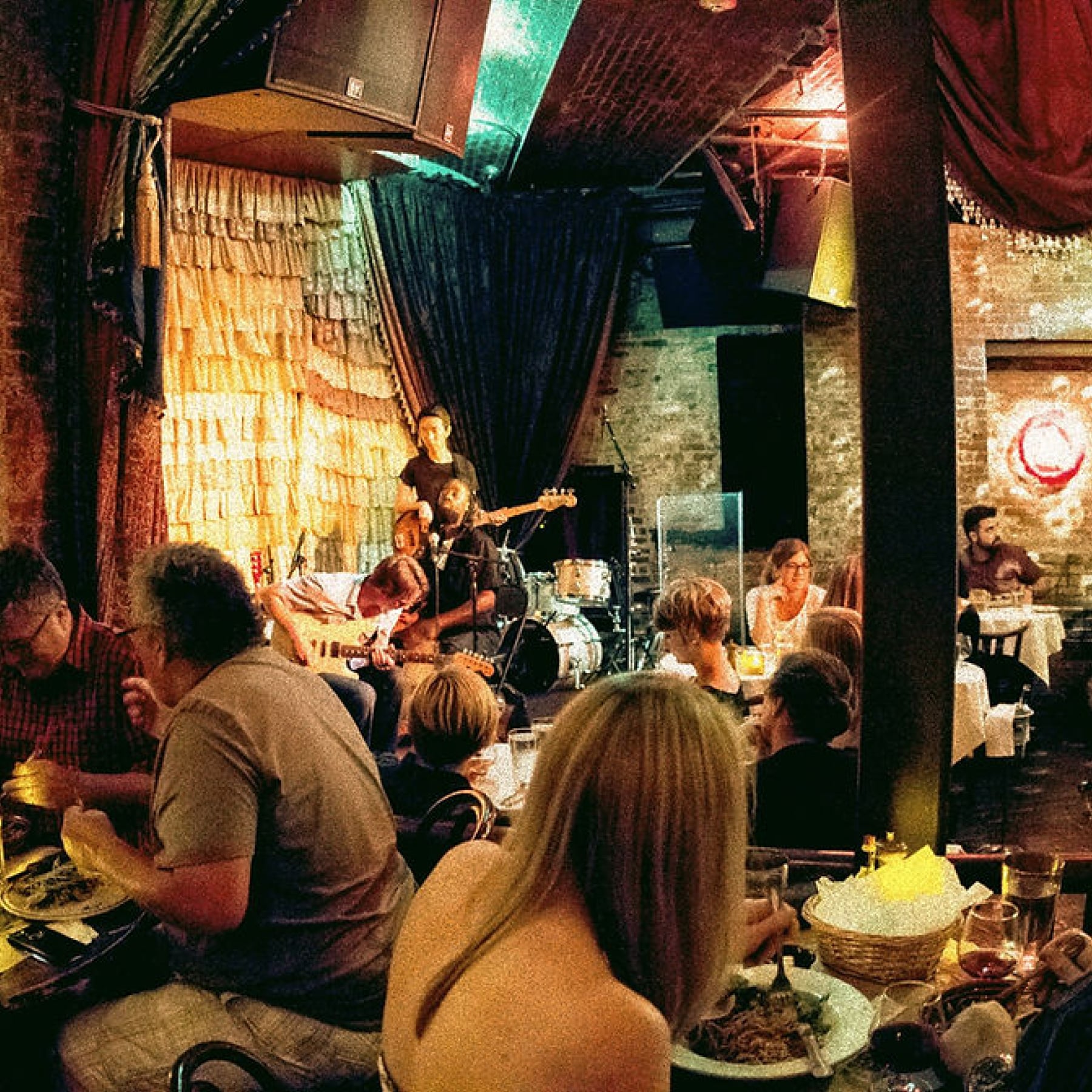 The beehive with musicians playing